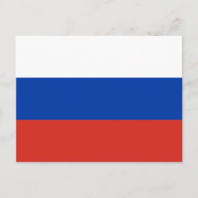 Russland-Flagge Postkarte (Vorderseite)