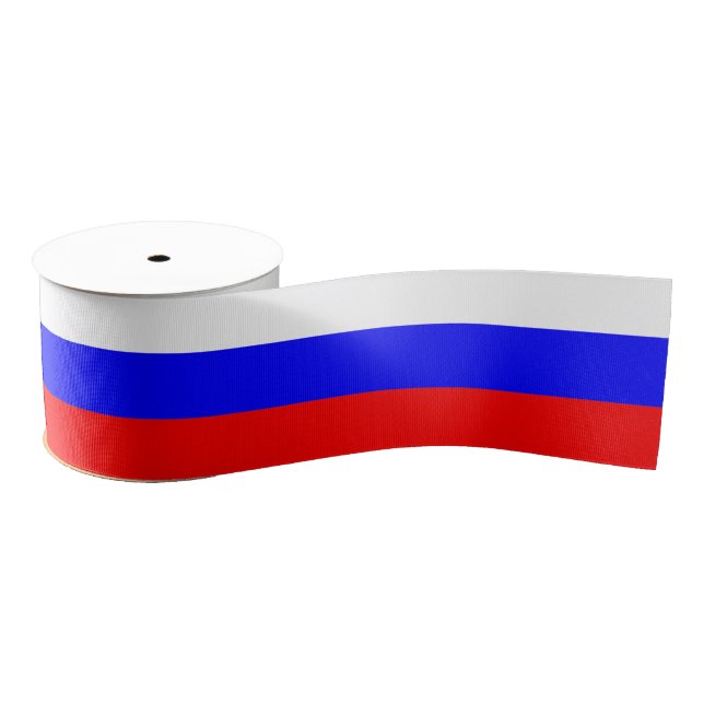 Russland Flagge / Rotes Weiß Blau Ripsband (Spule)