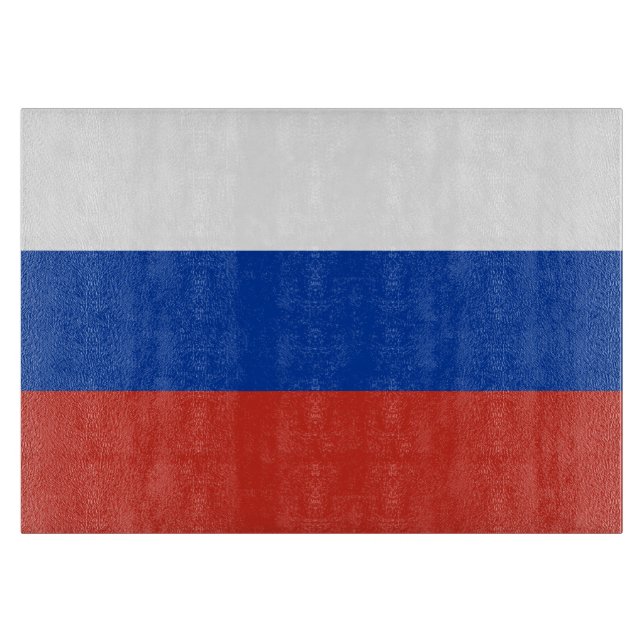 Russland-Flagge Schneidebrett (Vorderseite)