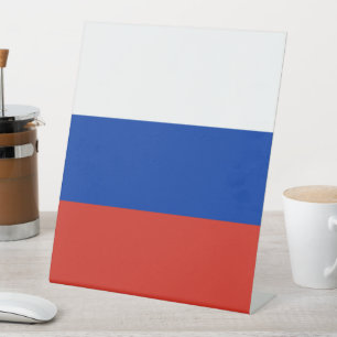 Russland-Flagge Sockelschild