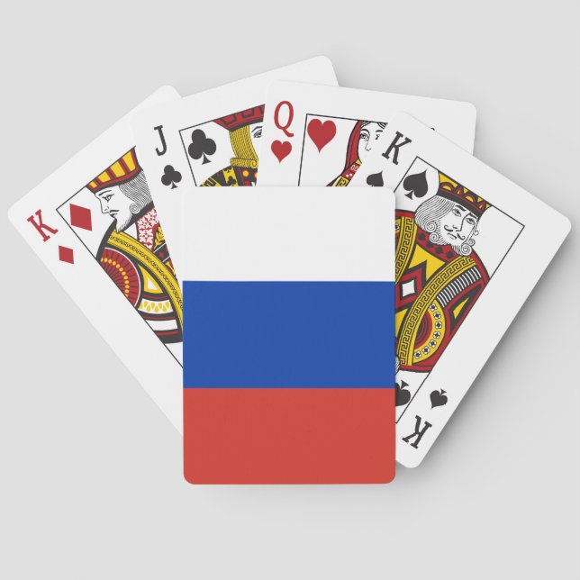 Russland-Flagge Spielkarten (Rückseite)
