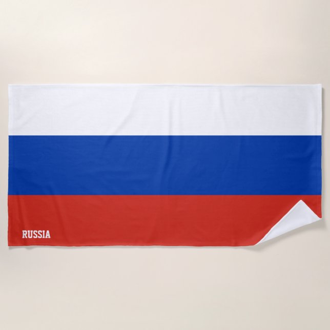 Russland Flagge Splendid Patriotic Strandtuch (Vorderseite)