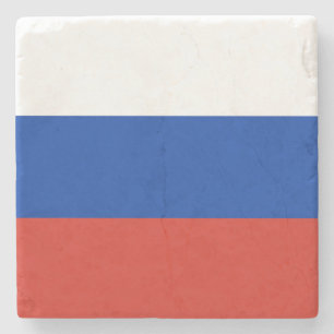 Russland-Flagge Steinuntersetzer