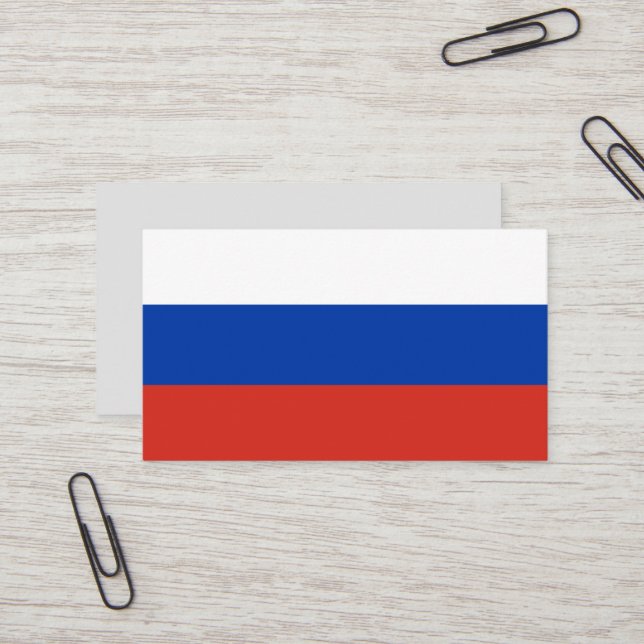 Russland-Flagge Visitenkarte (Vorderseite/Rückseite Beispiel)