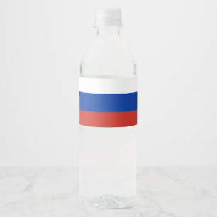Russland-Flagge Wasserflaschenetikett