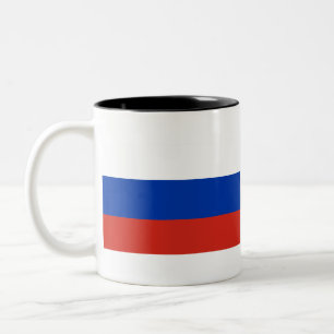 Russland-Flagge Zweifarbige Tasse
