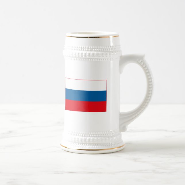 Russland-Flaggen-(helle) Tasse (Rechts)