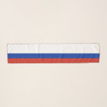 Russland Flaggenfarben Weiß Blau Rot Streifen Schal<br><div class="desc">Russland Flaggenfarben Weiß Blau Roter Streifen Skarabäe</div>