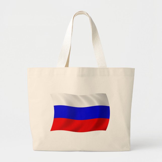 Russland Flaggentasche Jumbo Stoffbeutel (Vorne)