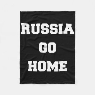 Russland geh nach Hause Ich stehe mit der Ukraine  Fleecedecke