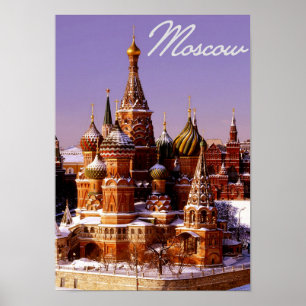Russland Hauptstadt Moskau Kreml Poster