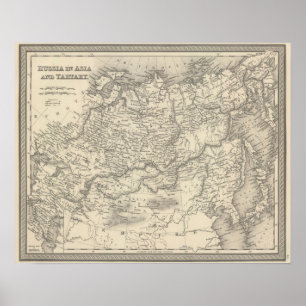 Russland in Asien und Argentinien Poster