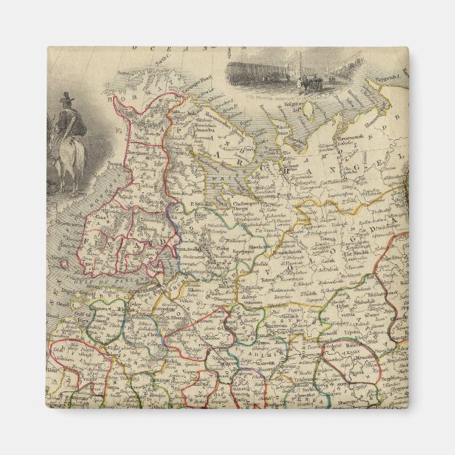 Russland in Europa 2 Magnet (Vorne)