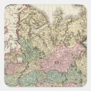 Russland in Europa 2 Quadratischer Aufkleber