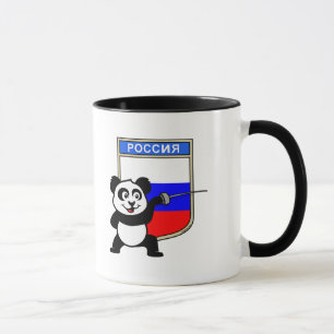 Russland in Panda Tasse