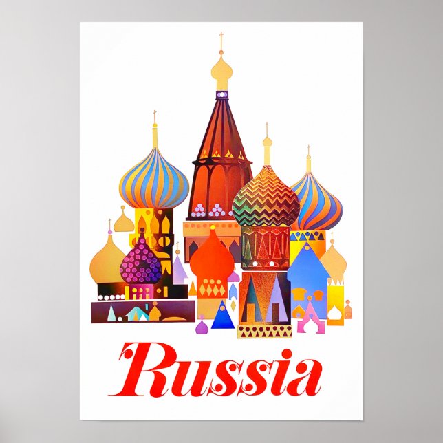 Russland Jahrgang Reise Poster (Vorne)