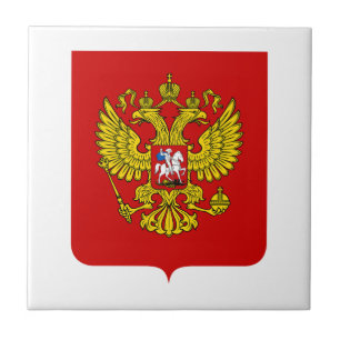 Russland Landeswappen Symbol Emblem Flagge Fliese