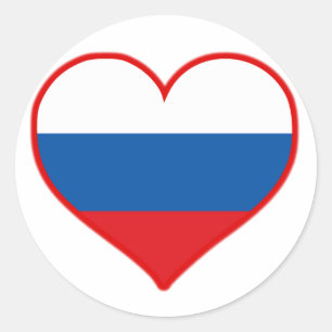 Russland Liebe Runder Aufkleber