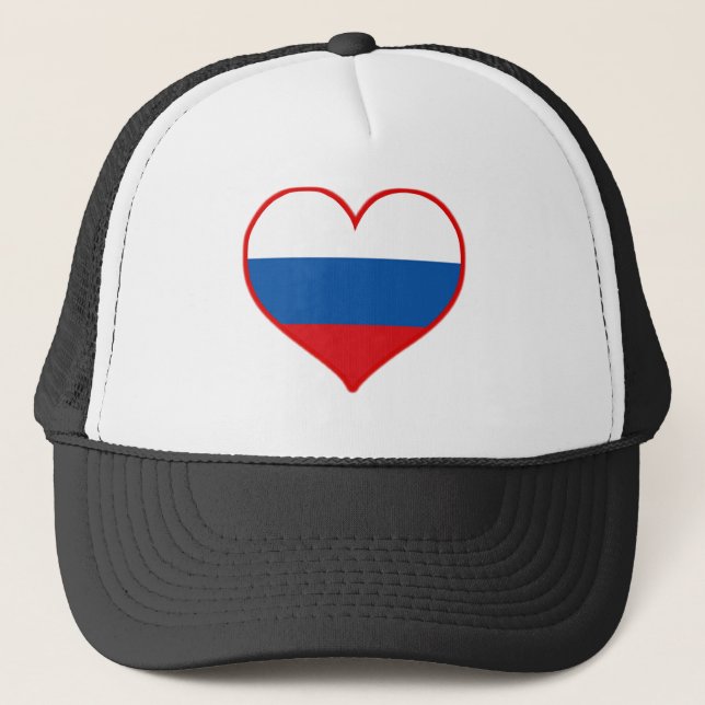 Russland Liebe Truckerkappe (Vorderseite)