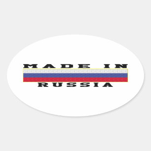 Russland machte in den Entwürfen Ovaler Aufkleber