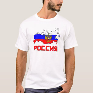 Russland mit Wappen T-Shirt