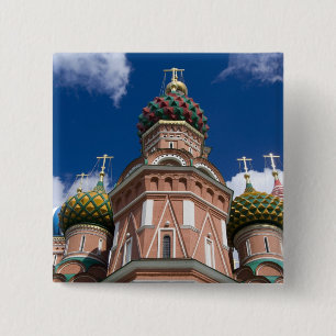 Russland, Moskau, Roter Platz. Basilius-Kathedrale Button