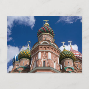 Russland, Moskau, Roter Platz. Basilius-Kathedrale Postkarte