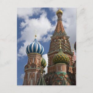 Russland, Moskau, Roter Platz. Basilius-Kathedrale Postkarte