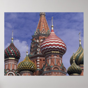 Russland, Moskau, Roter Platz. berühmte Zwiebeln d Poster