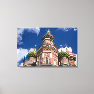 Russland, Moskau, Roter Platz. St. Basilius 2 Leinwanddruck