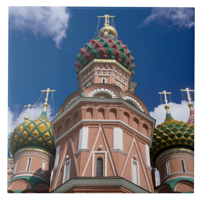 Russland, Moskau, Roter Platz. St. Basil's 2 Fliese (Vorderseite)