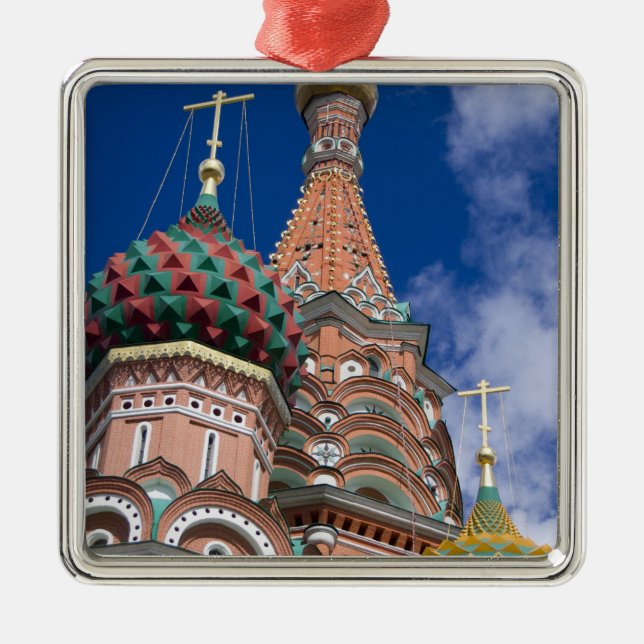 Russland, Moskau, Roter Platz. St. Basil's 5 Silbernes Ornament (Vorne)