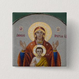 Russland, Moskau, Sparrow Hill, Dreifaltigkeitskir Button