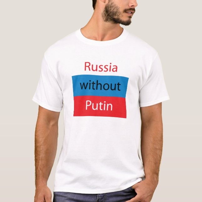Russland ohne Putin T-Shirt (Vorderseite)