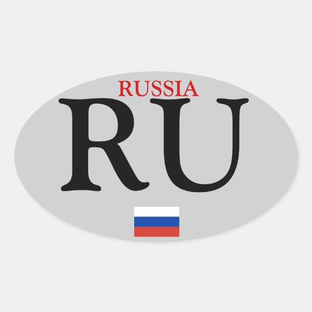 Russland* Oval Sticker (Vorderseite)