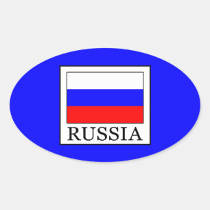 Russland Ovaler Aufkleber