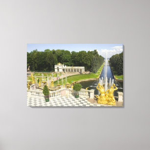 Russland. Petrodvorets. Peterhof-Palast. Peter der Leinwanddruck