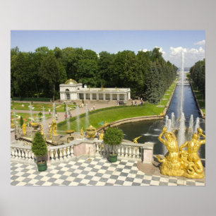 Russland. Petrodvorets. Peterhof-Palast. Peter der Poster