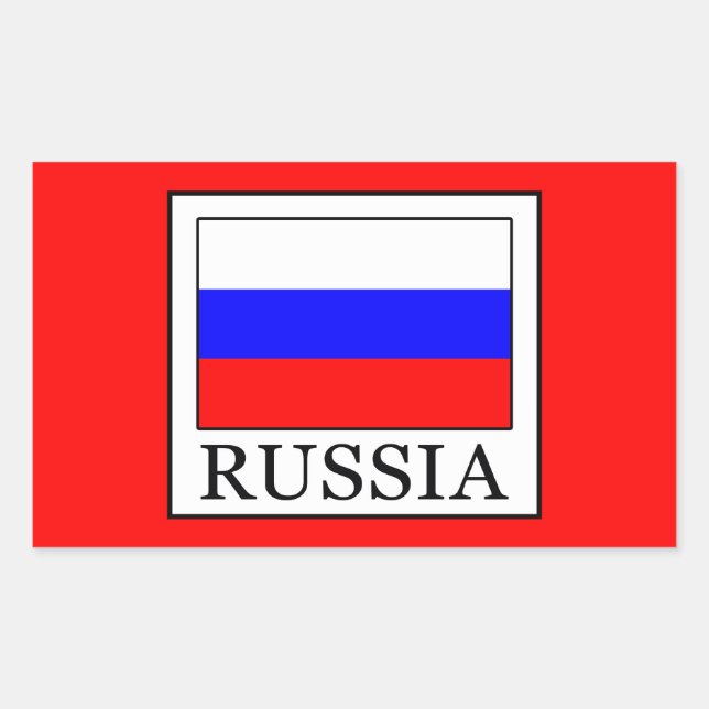 Russland Rechteckiger Aufkleber (Vorderseite)