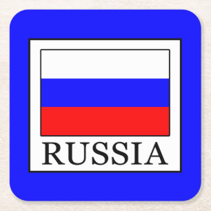 Russland Rechteckiger Pappuntersetzer