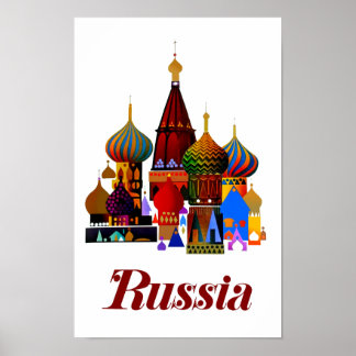Russland Reiseplakat Poster