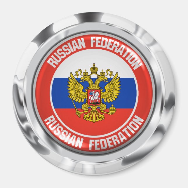Russland-Runde Magnet (Vorne)