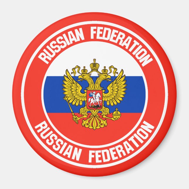 Russland-Runde Magnet (Vorne)