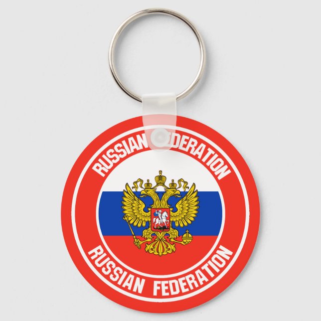 Russland-Runde Schlüsselanhänger (Vorderseite)