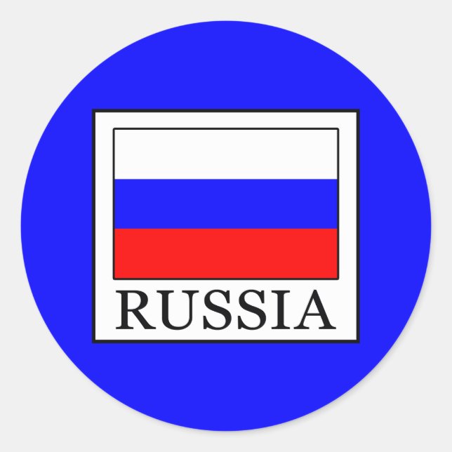 Russland Runder Aufkleber (Vorderseite)