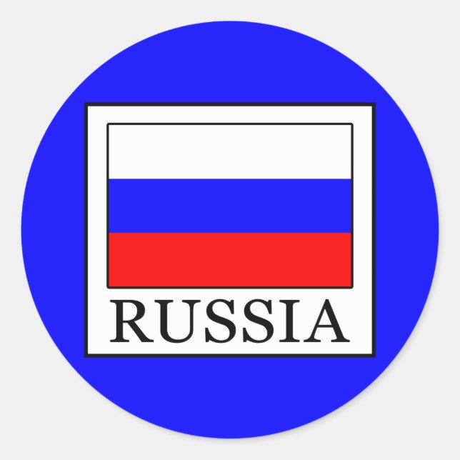 Russland Runder Aufkleber (Vorderseite)