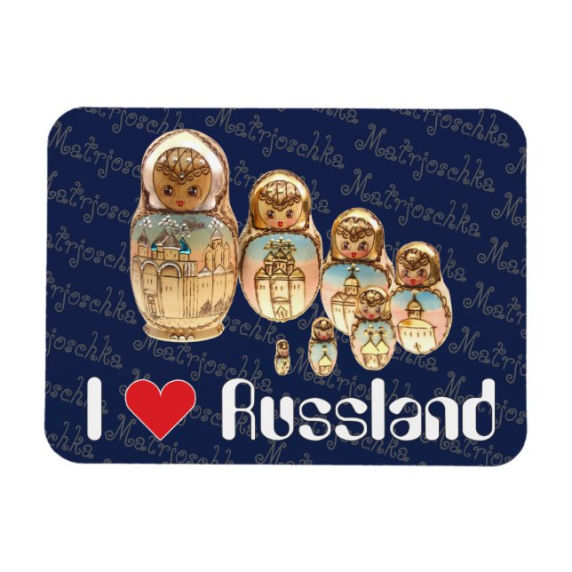 Russland - Russia Babuschka - Matrjoschka Magnet (Horizontal)