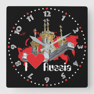 russland - Russia Wanduhr