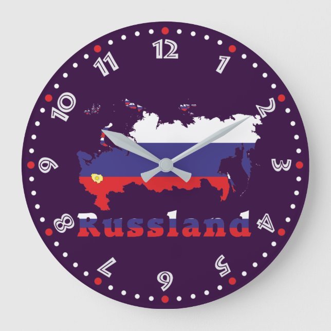 russland - Russia Wanduhr (Vorderseite)