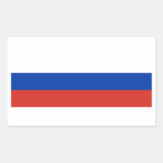 Russland/Russische Flagge Rechteckiger Aufkleber